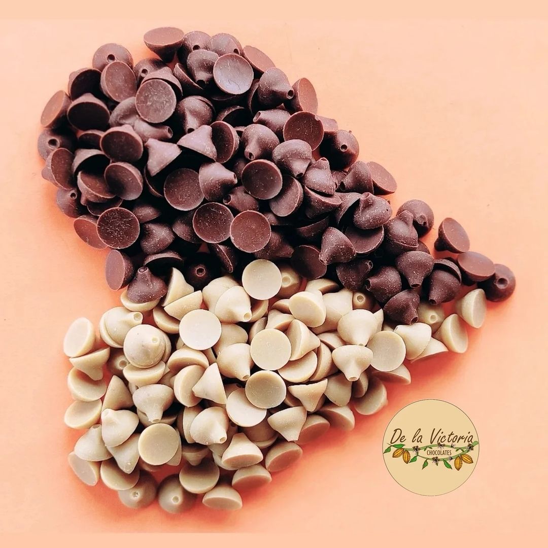 Chips de chocolate blanco vegano con estevia (Leche de almendras)