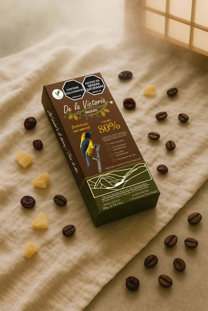 Barra de chocolate al 80% cacao con estevia