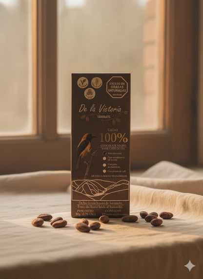 Barras de chocolate 100% cacao.
