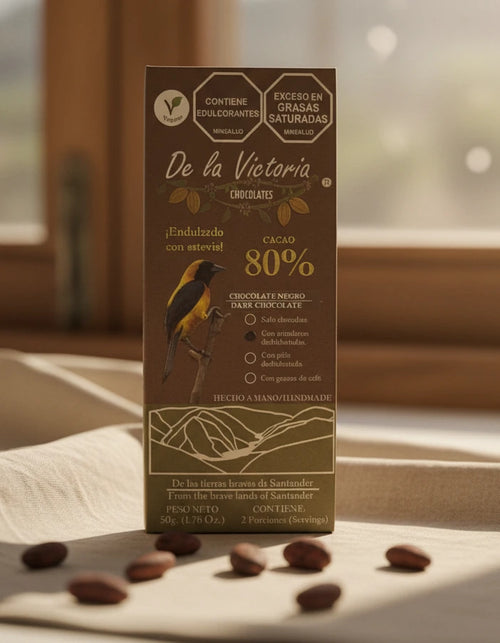 Barra 80% cacao con estevia (50g) | Dulzor sin azúcar añadida