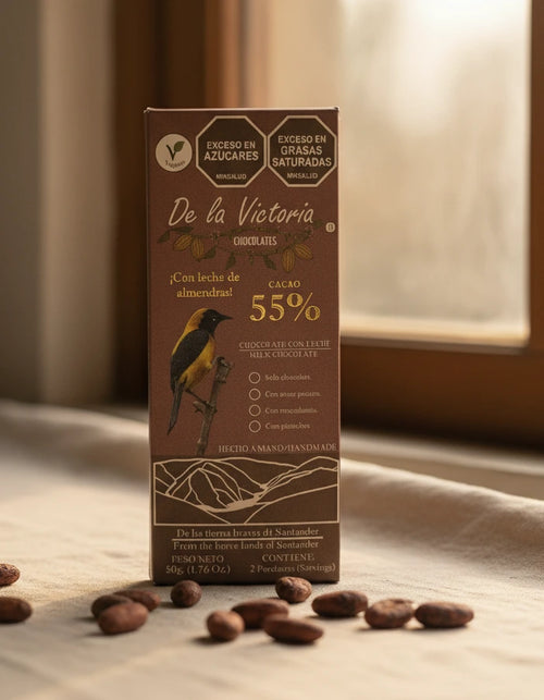Barra 55% cacao vegana (50g) | con panela y bebida de almendras