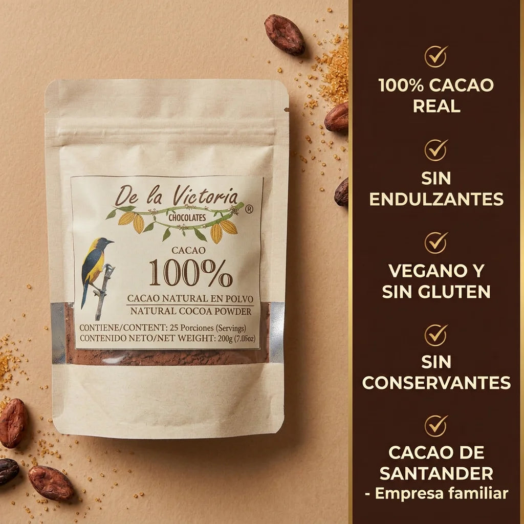 Cacao en polvo 100% cacao (200g) | Para taza y recetas