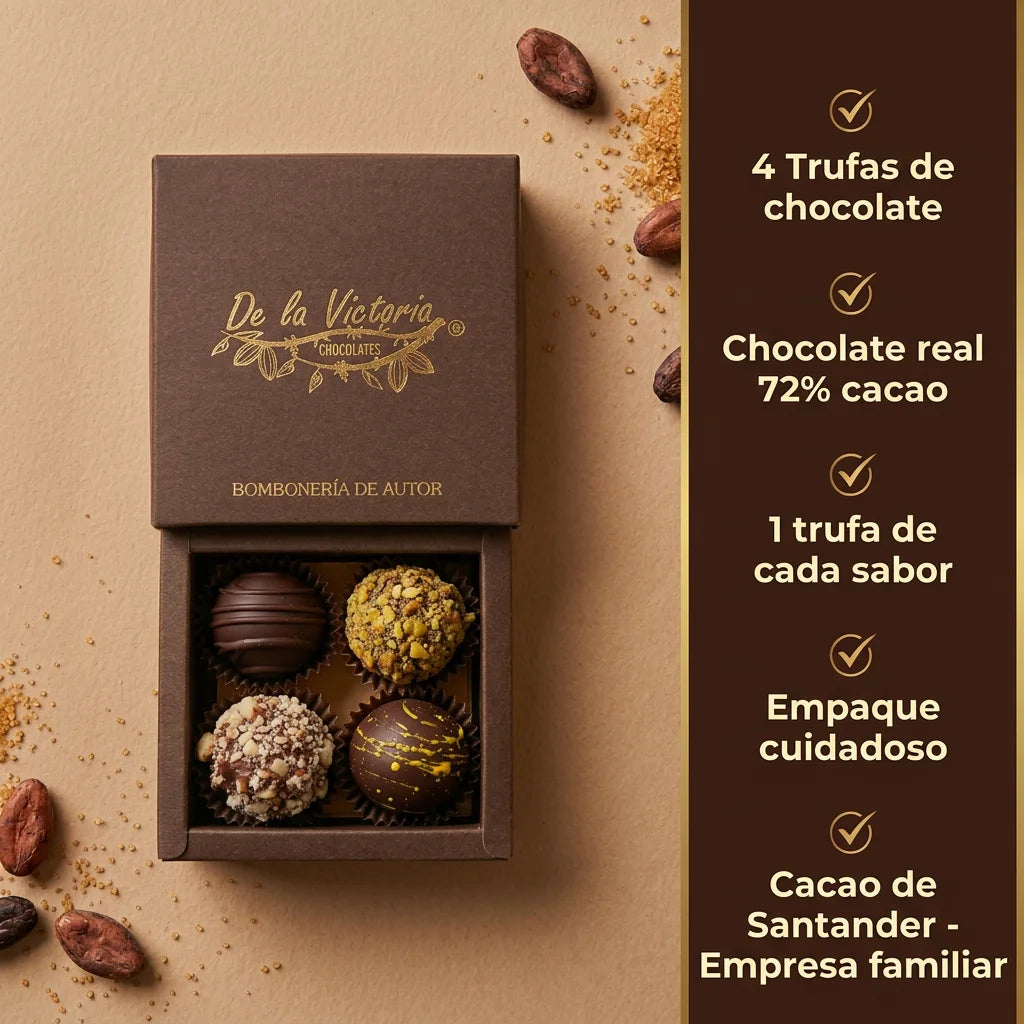 Trufas de chocolate negro x4un | Para compartir o regalar