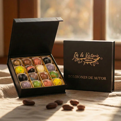 Caja dorada x16 bombones de lujo | Sabores a tu elección