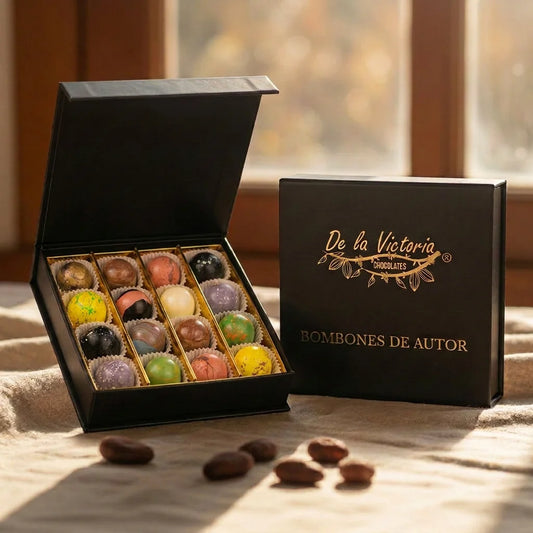 Caja dorada x16 bombones de lujo | Sabores a tu elección