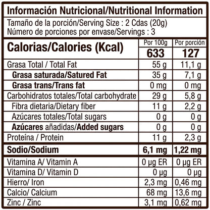 Chips chocolate 100% cacao (60g) | Puros, intensos y sin azúcar