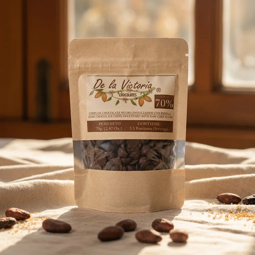 Chips chocolate 72% cacao (70g) | Con panela, para picar y hacer recetas