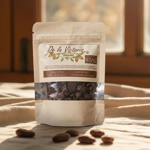 Chips chocolate 85% cacao (60g) | Con panela, para picar y hacer recetas