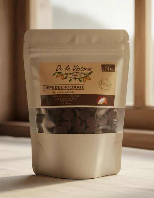 Chips de chocolate 100% cacao.