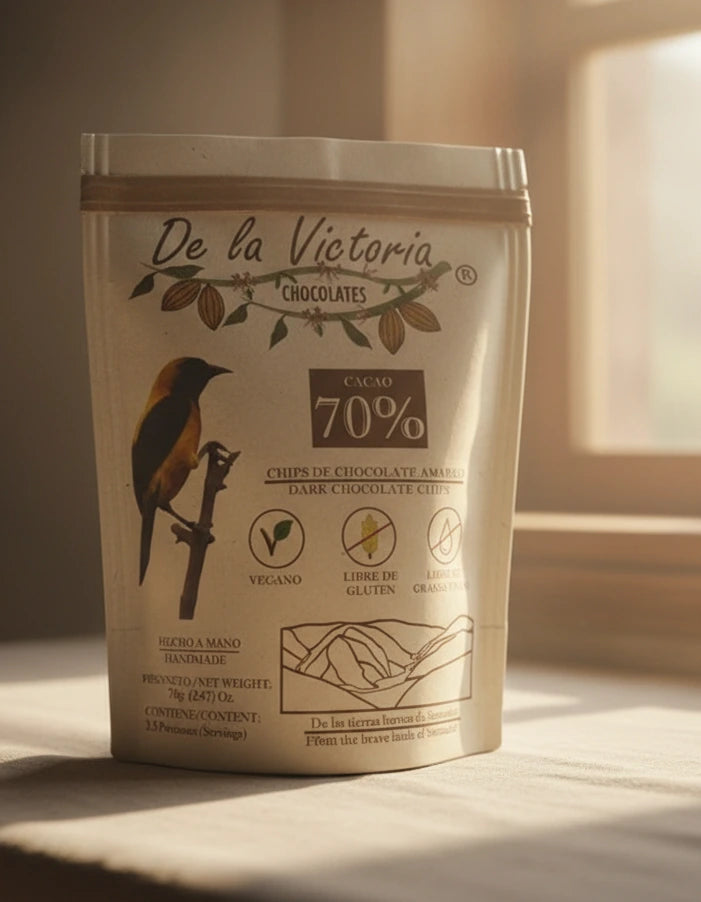 Chips de chocolate 70% cacao.