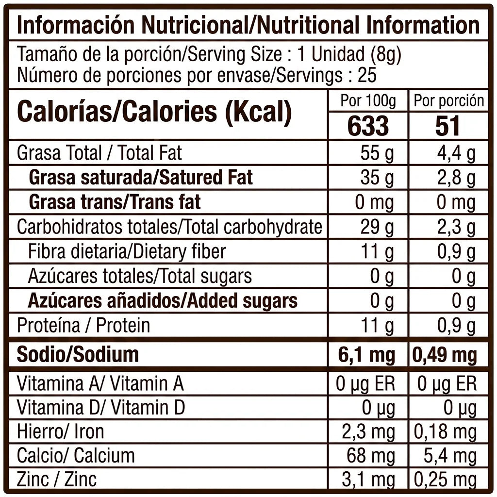 Chocolate de taza 100% cacao (200g) | Intenso y sin azúcar