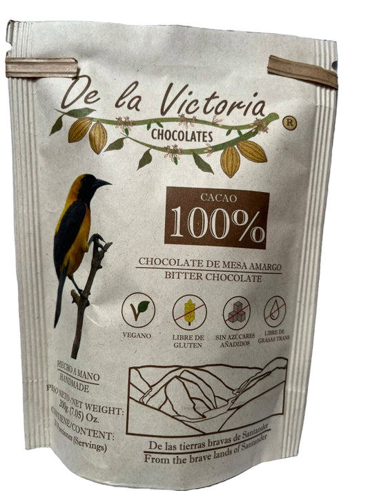 Chocolate de taza 100% cacao.