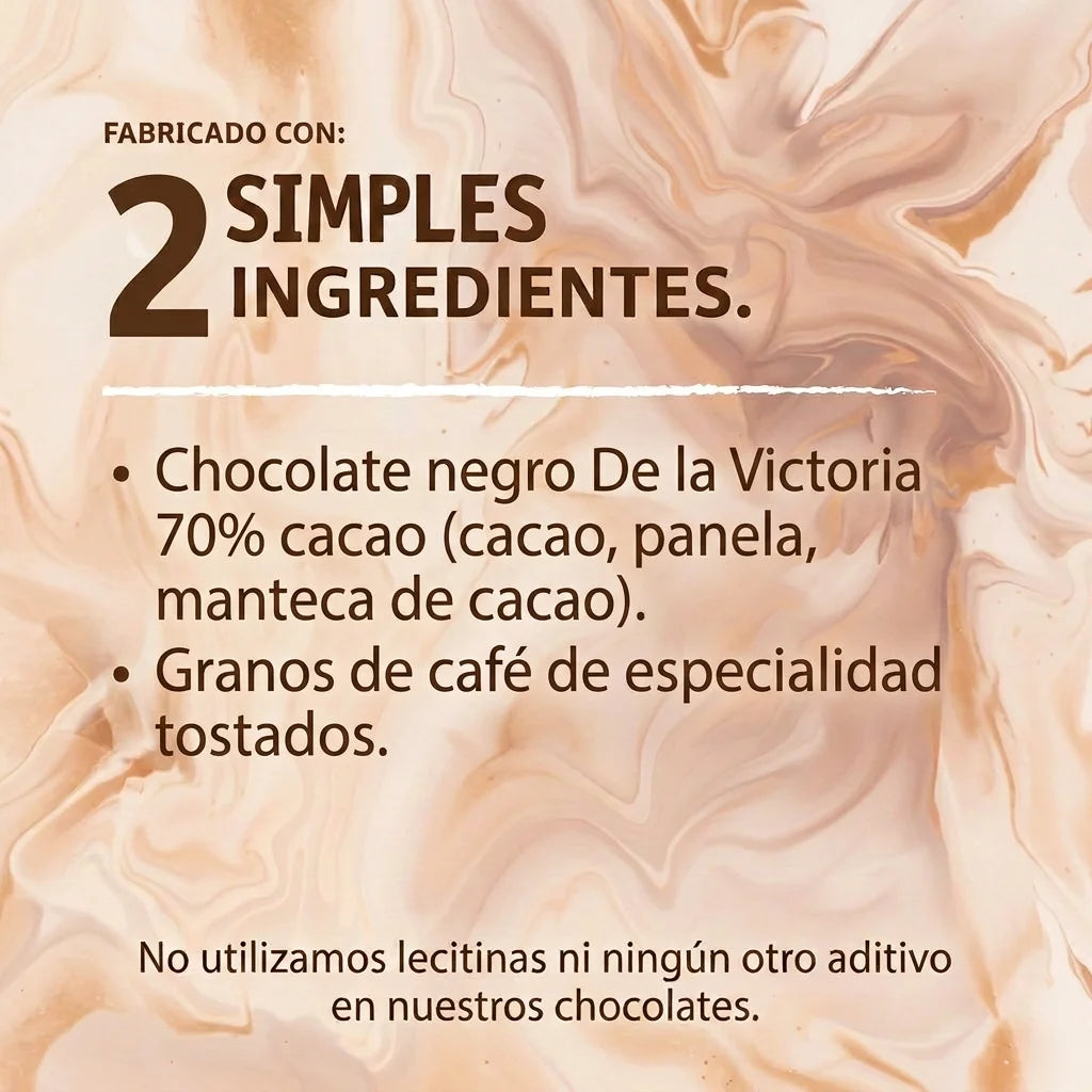 Grageas de granos de café cubiertos con chocolate 72% cacao (60g) |