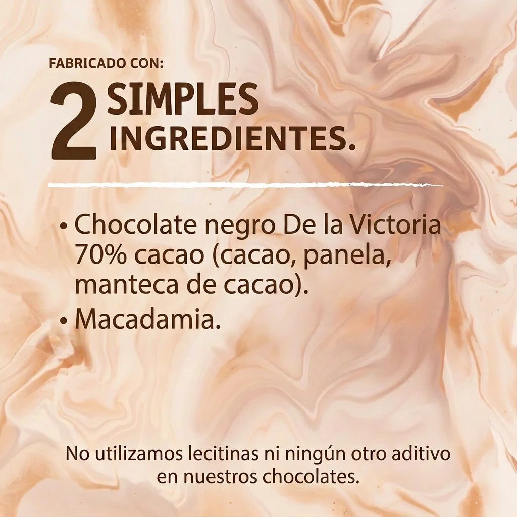 Grageas de macadamia con chocolate 72% cacao (60g) | Crocantes