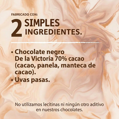 Grageas de uva pasa con chocolate 72% cacao (60g) | Un clásico bien hecho