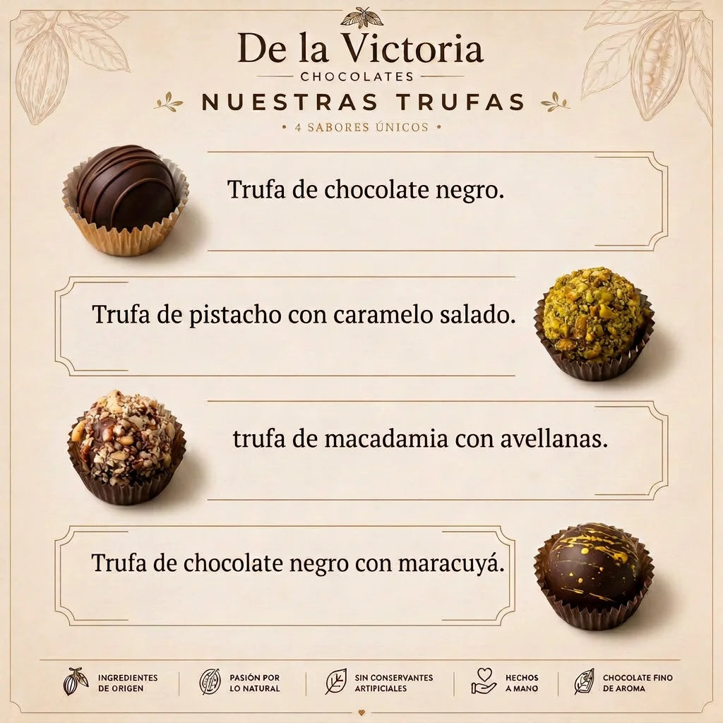 Trufas de chocolate negro x4un | Para compartir o regalar