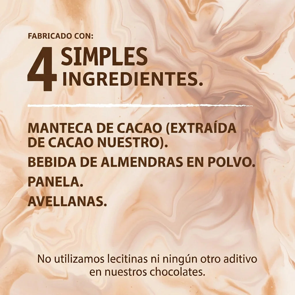 Chips chocolate blanco 40% cacao vegano (50g) |  con panela y bebida de almendras