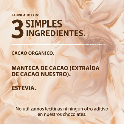 Barra 80% cacao con estevia (50g) | Dulzor sin azúcar añadida