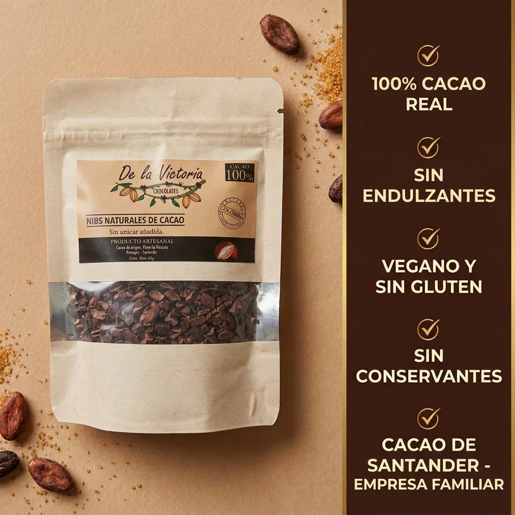 Nibs de cacao 100% (60g) | Crujientes y sin azúcar