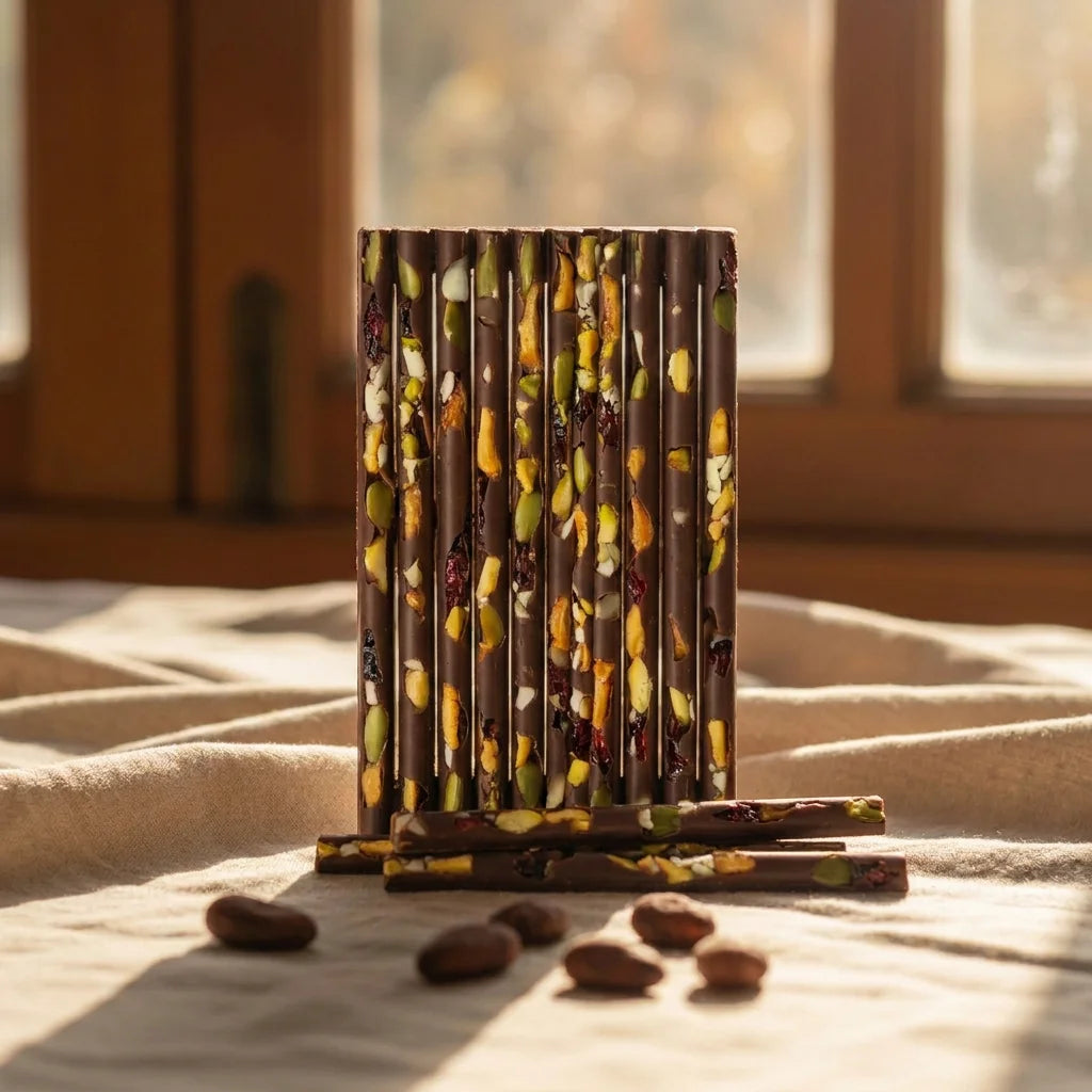 Palito salvaje xUn | Chocolate 72% cacao con frutos secos
