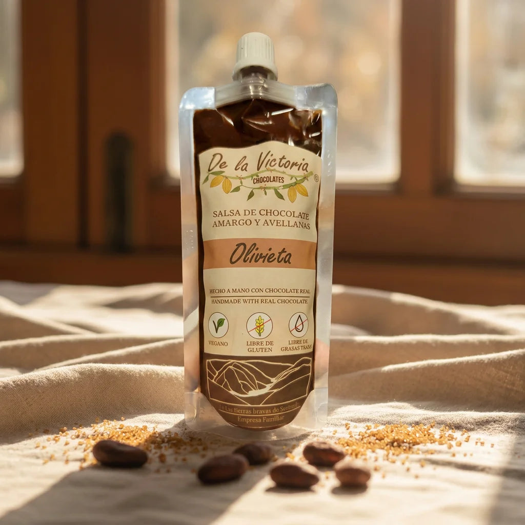 Salsa de chocolate amargo y avellanas (125g) | Para postres y antojos