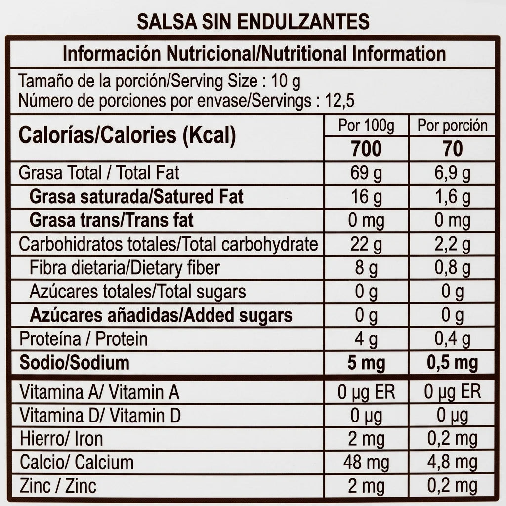 Salsa de chocolate amargo y avellanas (125g) | Para postres y antojos