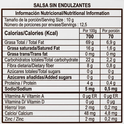Salsa de chocolate amargo y avellanas (125g) | Para postres y antojos