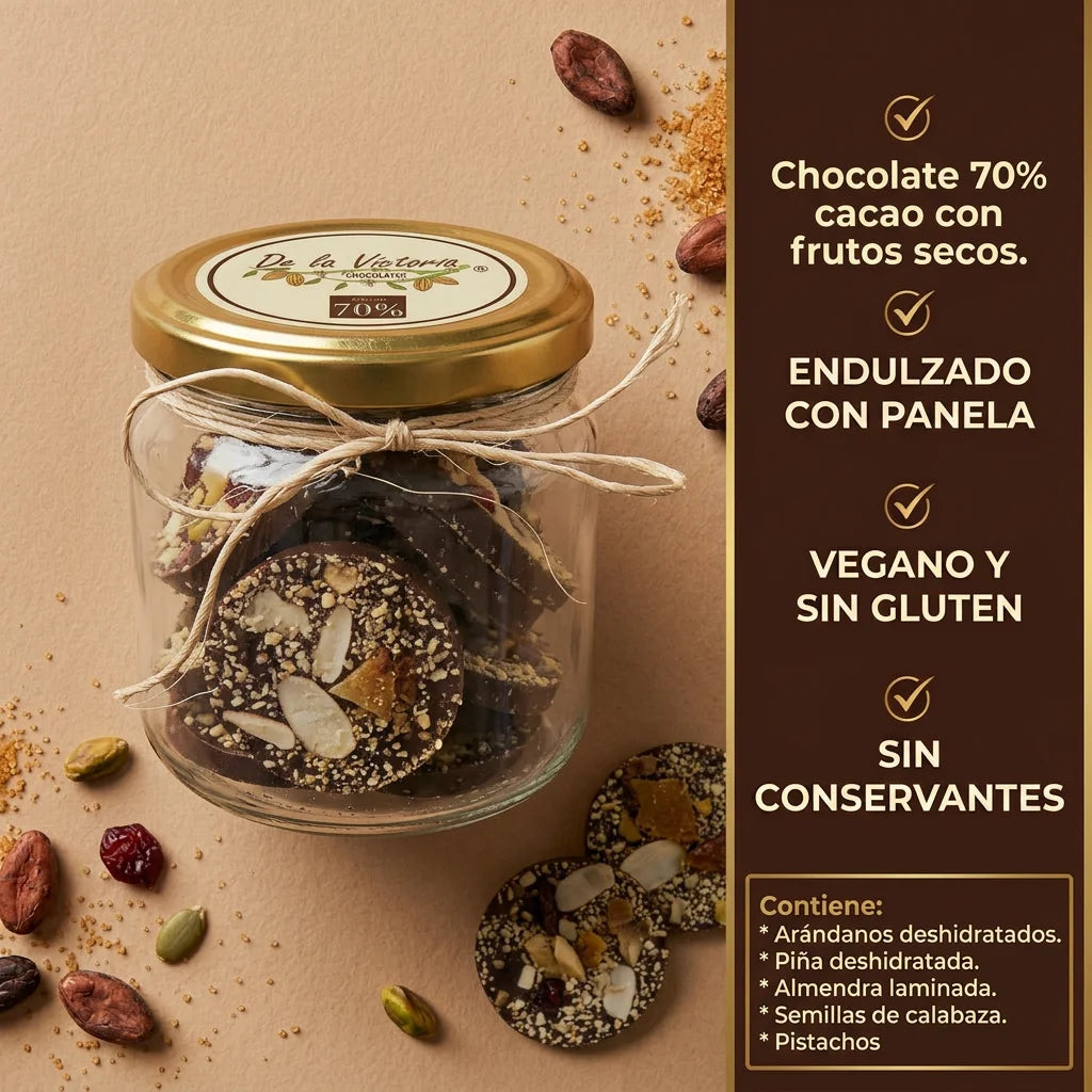 Monedas Salvajes x13un | Chocolate 72% cacao con frutos secos