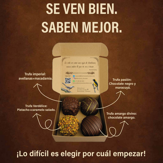 Trufas de chocolate premium | Caja de 4 unidades