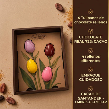 Caja de Tulipanes de lujo De la Victoria | x4un.