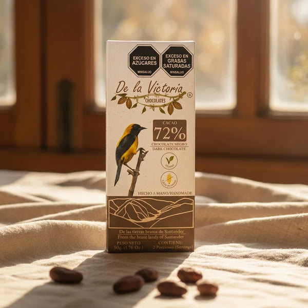 Barra 72% cacao con panela (50g) | Equilibrada y fácil de amar