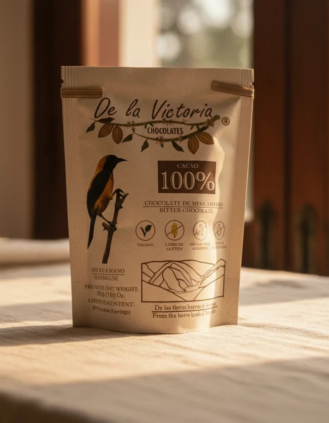 Chocolate de taza 100% cacao.