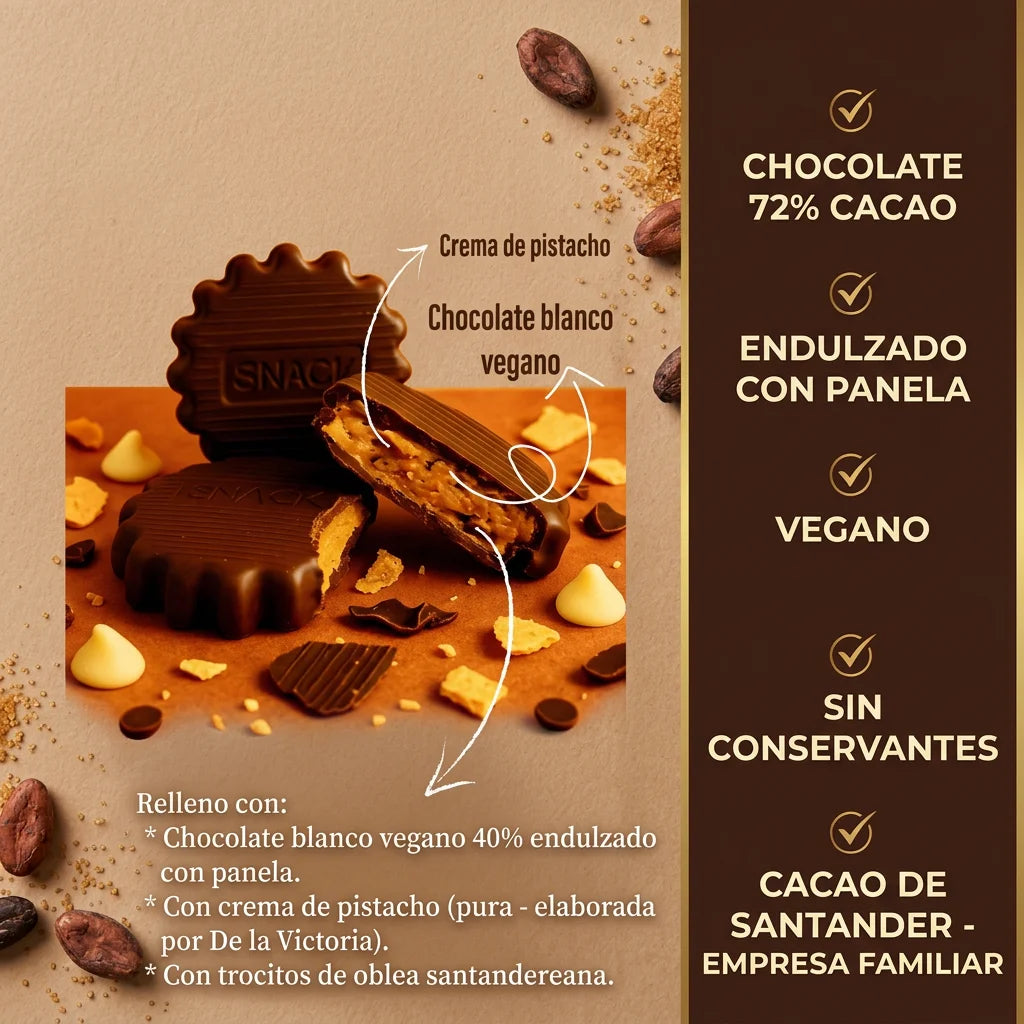 Delicia Crunch | Barra crocante de chocolate 72% cacao