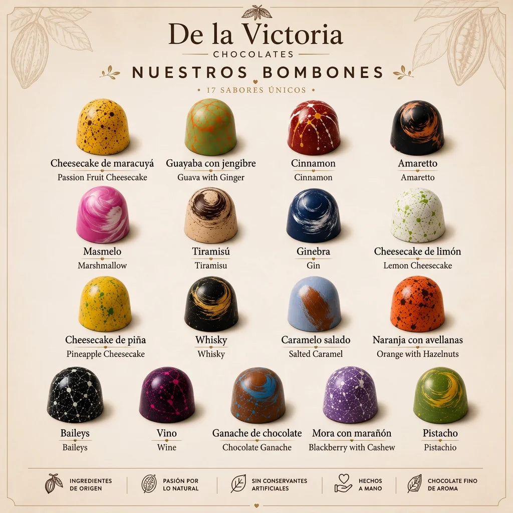Caja AUTÉNTICA x8 bombones de lujo | Sabores a tu elección.